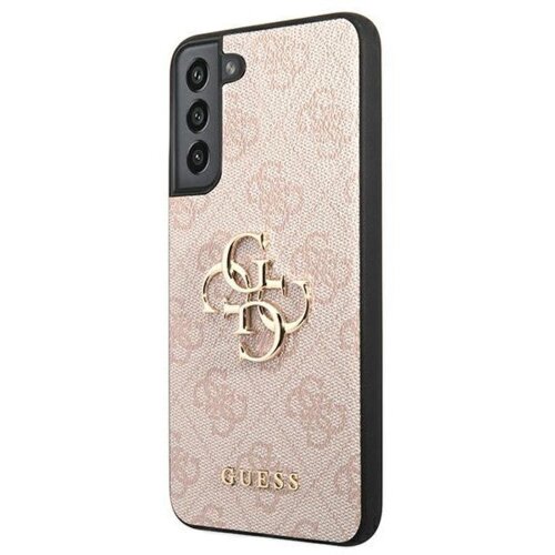 Guess GUHCS22M4GMGPI silikonski ovitek za Samsung Galaxy S22 Plus 5G - roza z zlatim logom Slike