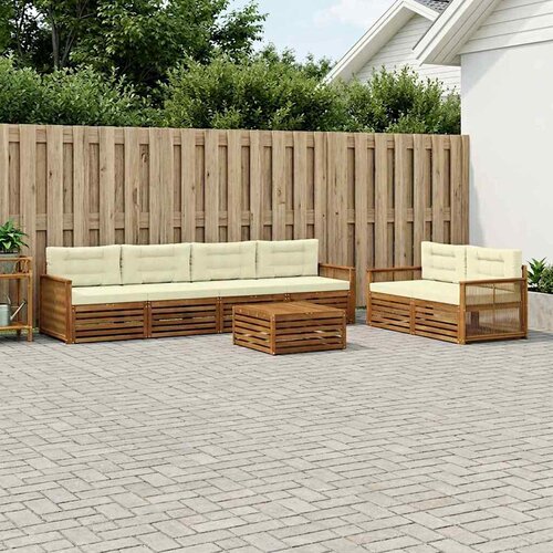  Set vanjskih sofa 7 kom. Prirodna i krem Cijene