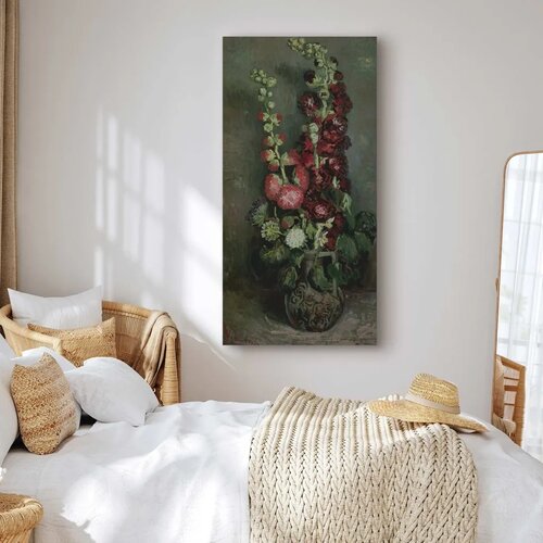  Slika - Vincent Van Gogh &amp;ndash; Vase of Hollyhocks 40x80 Na talijanskom platnu Slike