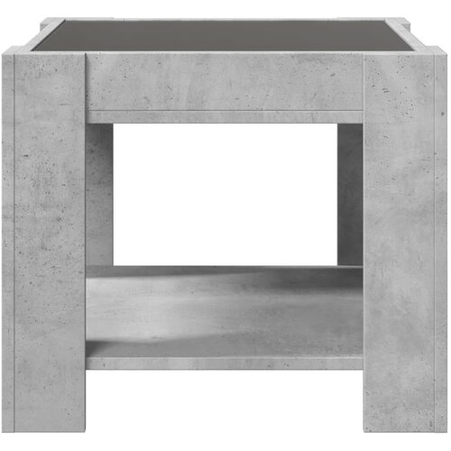  Stolić za kavu LED siva boja betona 53x53x45 cm drveni Slike