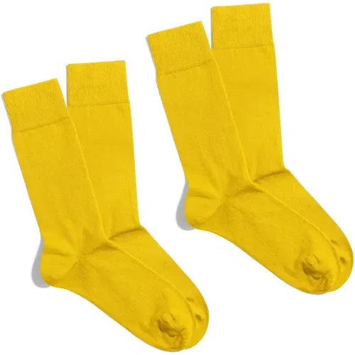 Banana Socks Unisex's 2Pack Socks Essentials Lemon Burst