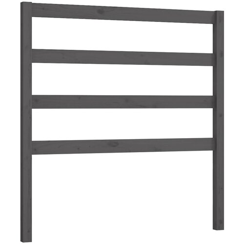 Maison Chic posteljno vzglavje - vzglavna omarica - nočna omarica sivo 95x4x100 cm trdna borovina, (21705448) Slike