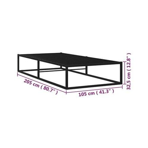 VidaXL okvir za krevet crni metalni 100 x 200 cm Slike