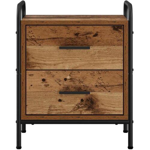  Noćni ormar 2 kom. Staro drvo 40 x 30 x 50 cm Konstruirano drvo - Staro drvo 2 Slike