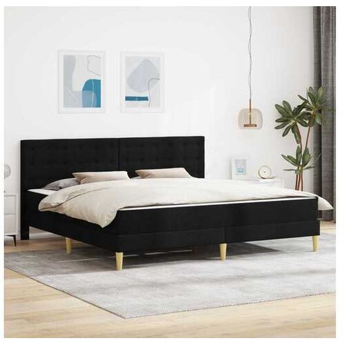 vidaXL Okvir kreveta s madracem Crna 180 x 200 cm Tkanina - Crna 180 x 200 cm Cijene