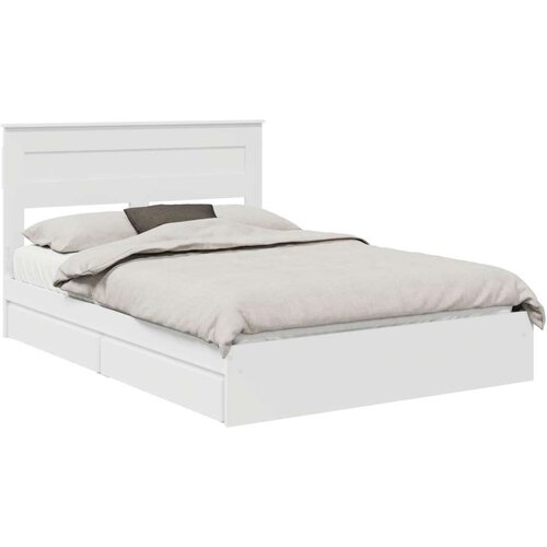  Krevet s od storage Bijelo 140 x 190 cm Konstruirano drvo Slike