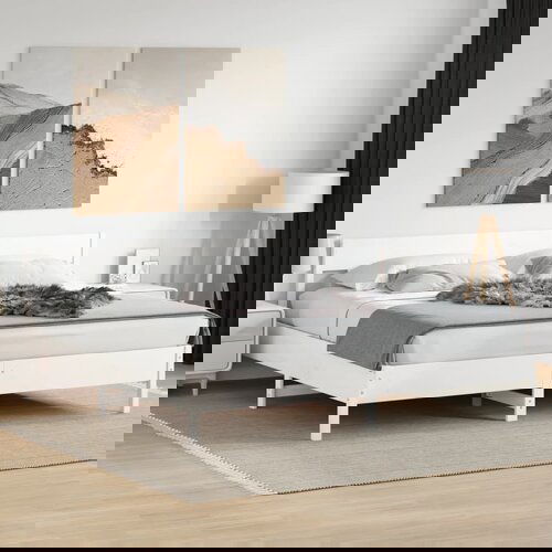 vidaXL Okvir za krevet s uzglavljem bijeli 200x200 cm masivna borovina Cijene
