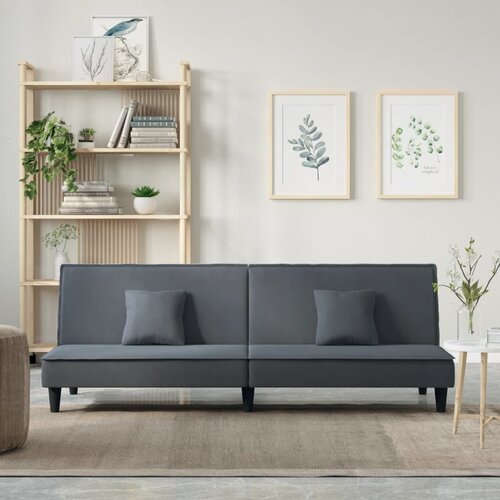 vidaXL Kauč na razvlačenje tamnosivi baršunasti Cijene