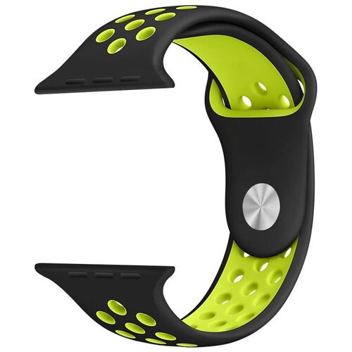  Narukvica za Apple Watch Sport Silicone Strap black green S/ M 38/ 40/ 41 mm Cene