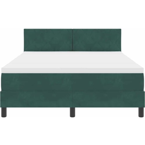  LED Box Spring Krevet Tamnozelena 160 x 200 cm Bar&amp;scaron;un Slike