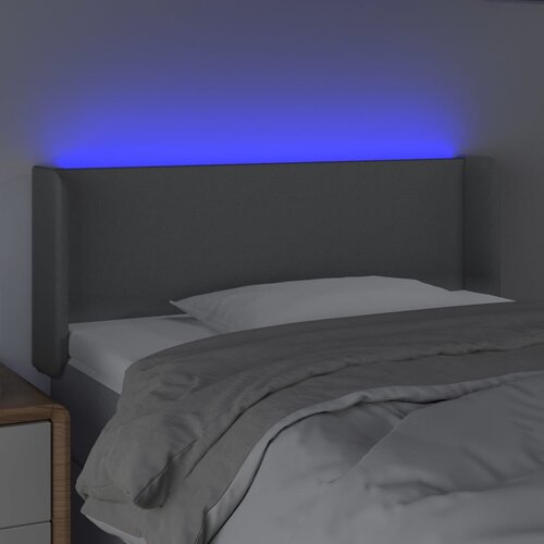  LED uzglavlje svjetlosivo 103x16x78/88 cm od tkanine Slike