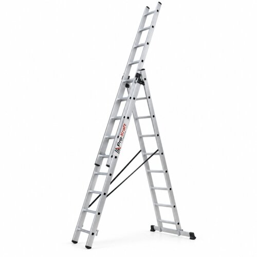  Trodelne aluminijumske merdevine 3x9 - 5.9m Pro-Kraft Premium Cene