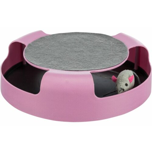 Trixie plastični krug sa mišem za mačke 25 x 6 cm - roze Cene