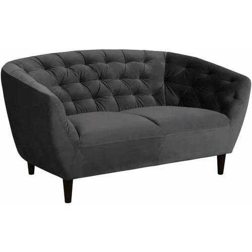 Actona tamno siva baršunasta sofa Ria, 150 cm