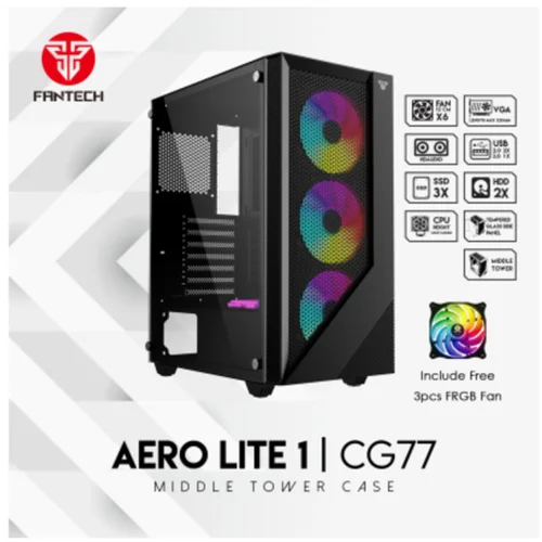  Kućište Fantech PC CASE CG773x120mm FRGB ventilatoriMidi Tower, ATX, Micro ATX