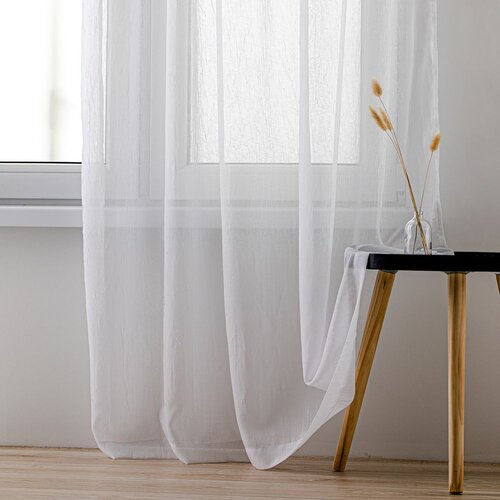  Curtain KRESZ color white style classic stand crushed voile 280x175 homede Slike