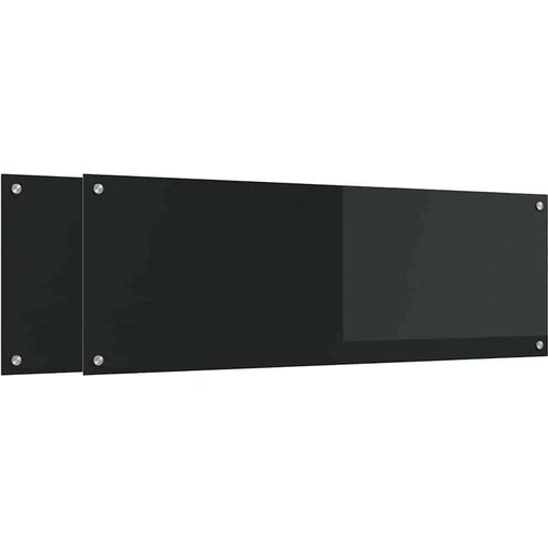  Za&amp;scaron;čita za kuhinjo 2 pcs Črna 120 x 40 cm kaljeno steklo, (5000070043) Slike