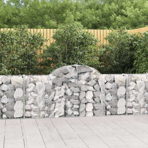  Obokane gabion košare 13 kosov 200x30x80/100 cm cinkano železo, (20758388) Cene