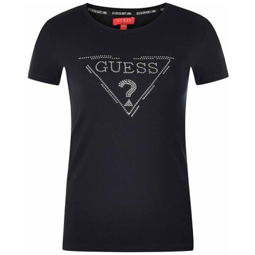 Guess Majice s kratkimi rokavi Logo Tee Črna Cene