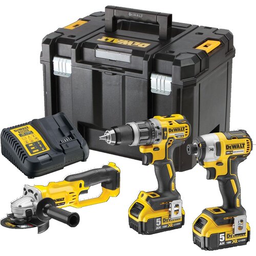 Dewalt DCK383P2T aku set 3 alata 18V XR (DCD796 + DCF887 + DCG412) 2x5.0Ah Cene