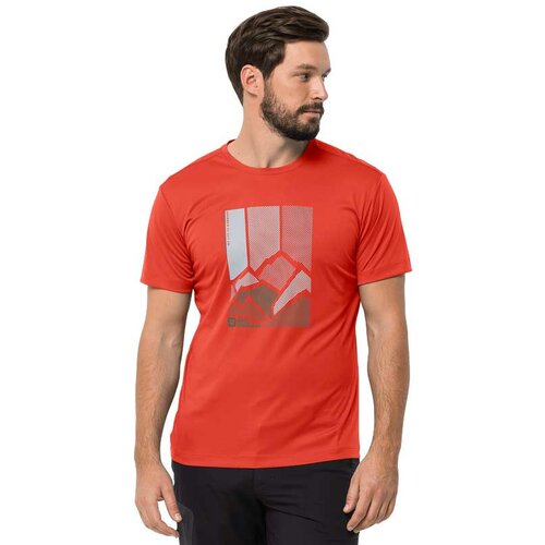 Jack Wolfskin Muška majica PEAK GRAPHIC T M crvena Slike