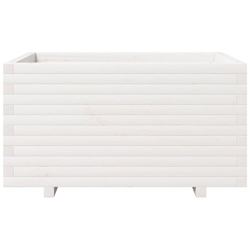  Vrtna sadilica bijela 90x60x49,5 cm od masivne borovine Slike