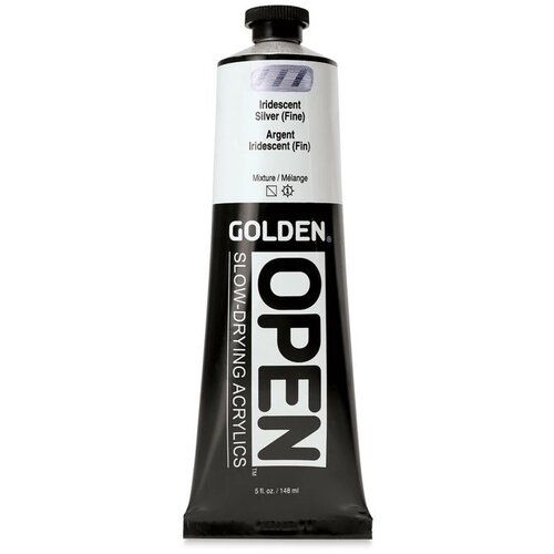  GOLDEN OPEN akrilna boja koja se sporo suši iridescentna 148 ml | 7487 Silver Fine Cene