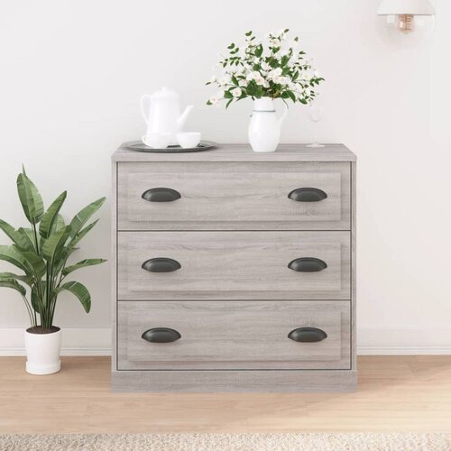  Komoda siva sonoma 70x35,5x67,5 cm inženirski les Slike