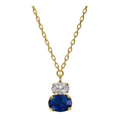 Victoria Cruz gemma sapphire gold ogrlica sa swarovski kristalima ( a4512-08dg ) Slike