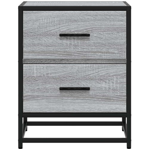 VidaXL Nočna omarica 2 kosa siva sonoma 40x31x50 cm inženirski les Slike