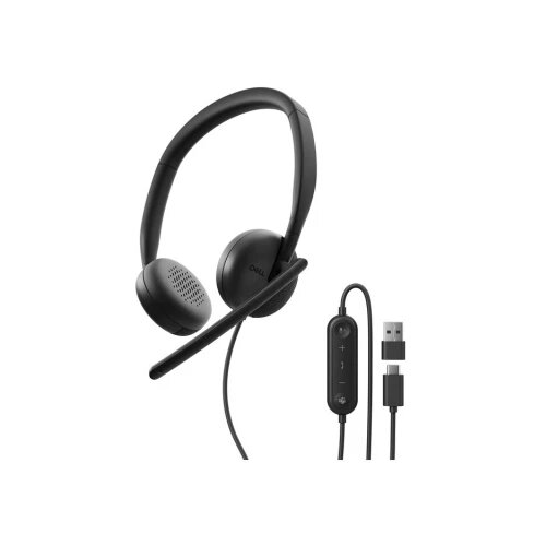 Dell WH3024 wired headset slu&amp;scaron;alice sa mikrofonom crne Slike