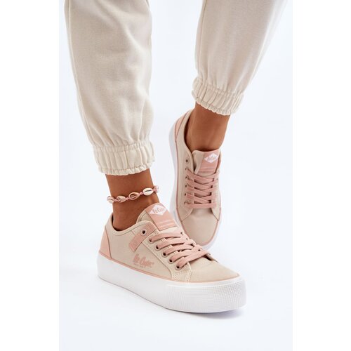 Kesi Women&amp;#039;s fabric sneakers Lee Cooper beige Slike