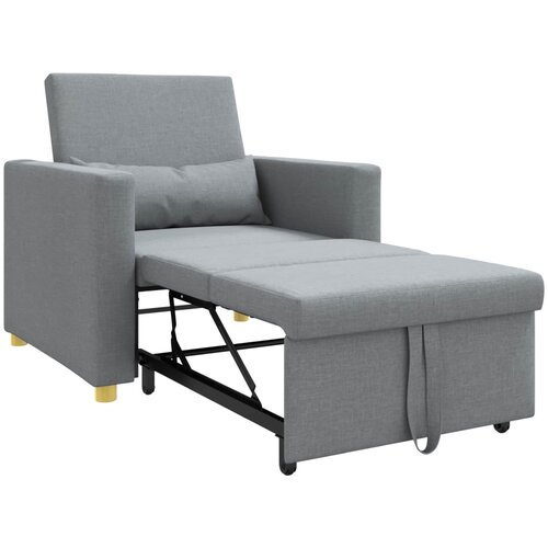 SOFA na razvlačenje Singl Svjetlosiva 90 x 165 x 87 cm tkanina Slike