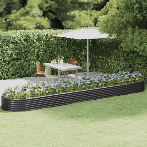 VidaXL Povi&amp;scaron;ena vrtna gredica od čelika 507x100x36 cm antracit Slike