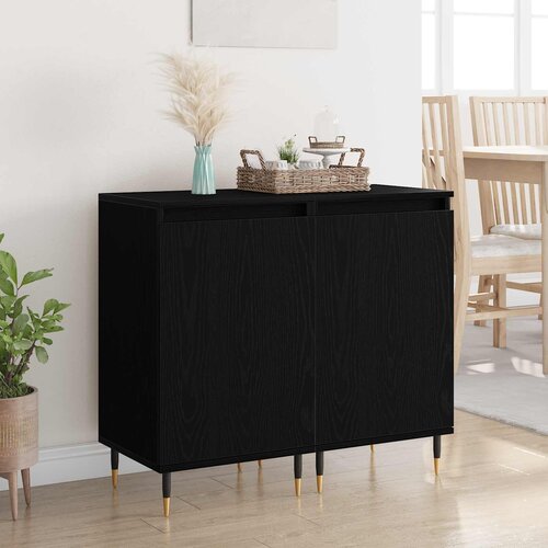  Kreveta 2 pcs Crni hrast 40 x 35 x 70 cm Obrađeno drvo i čelik Cijene