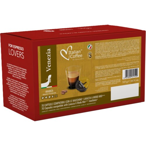 Italian Coffee caff&egrave; venezia arabica &ndash; 70 kapsula za lavazza a modo mio Cene