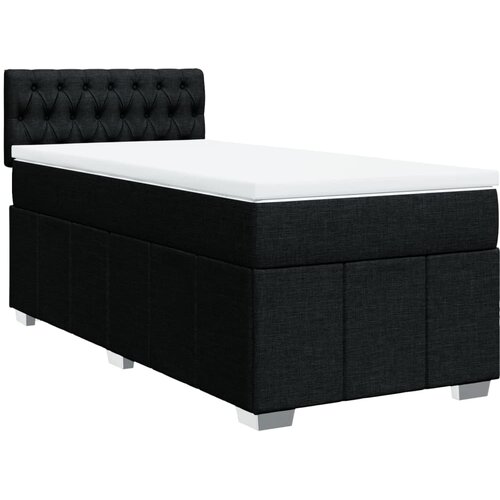 Maison Chic Box spring postelja - Vzmetna postelja z vzmetnico črna 80x200 cm blago SL17673, (21884687) Cene