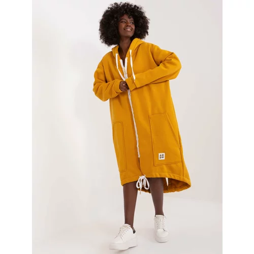 Fashion Hunters Dark yellow insulated oversize sweatshirt