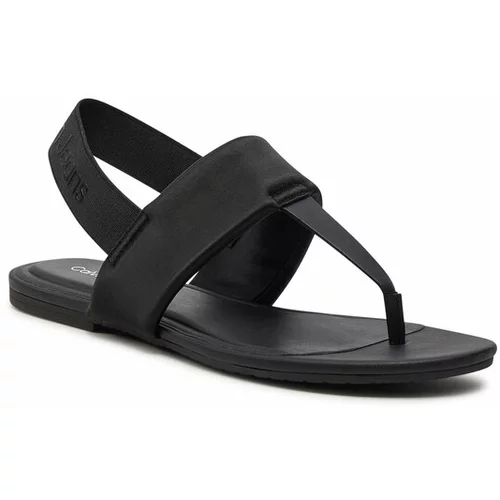 Calvin Klein Jeans Sandali Flat Sandal Toepost Dc YW0YW01344 Črna