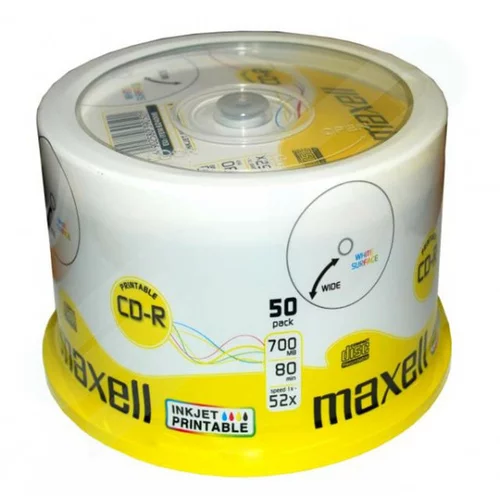 Maxell CD-R medij 700MB/80min, 52x, 50 kosov