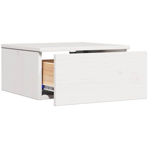  Noćni ormarić 2 pcs Bijelo 37 x 35 x 18,5 cm Masivna borovina Slike