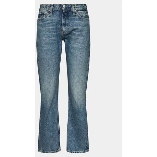 Calvin Klein Jeans Jeans hlače Low Rise Straight J20J222437 Mornarsko modra Straight Fit