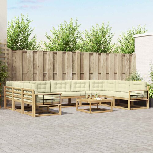  Set vanjskih sofa 10 kom. Bijela i krem Cijene