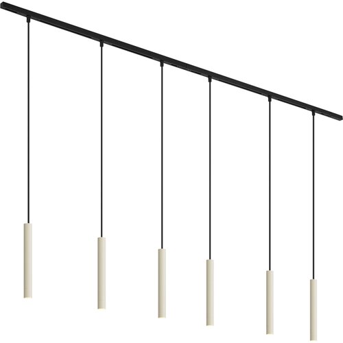 QAZQA Modern railsysteem met 6 hanglampen zwart 1-fase - Slimline Keno Cene