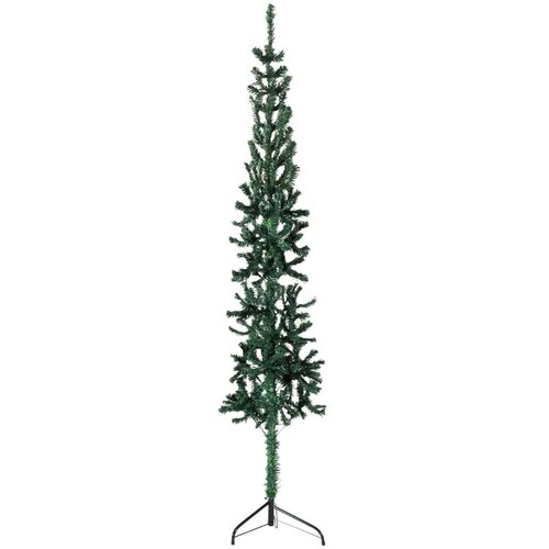  Tanka umjetna polovica božićnog drvca sa stalkom zelena 210 cm Slike