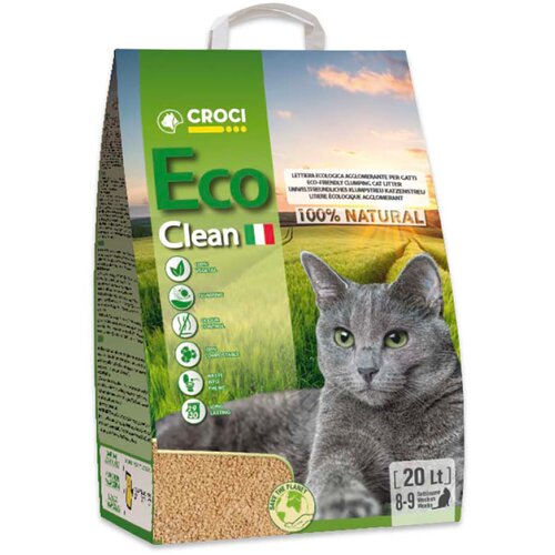 Croci Eco Clean mačji pesek - Varčno pakiranje: 2 x 20 l (pribl. 16.4 kg) Cene