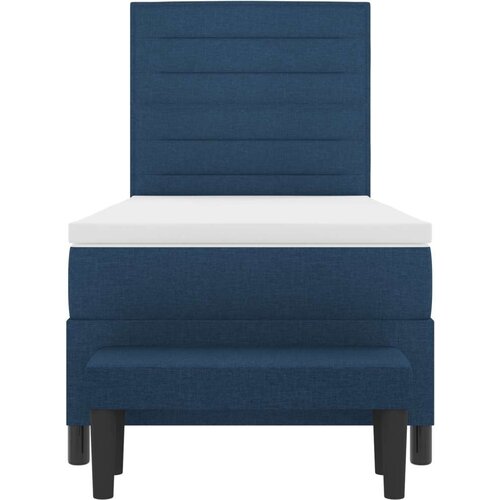 Krevet s kutijom s madracem i klupom Plavi 90x190 cm Tkanina Slike