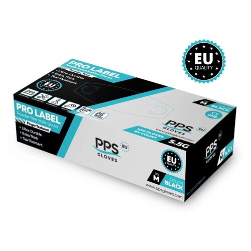  Nitrilne rukavice bez pudera CRNE pakovanje 100/1 PPS Safe PRO LABEL 5,5g Cene