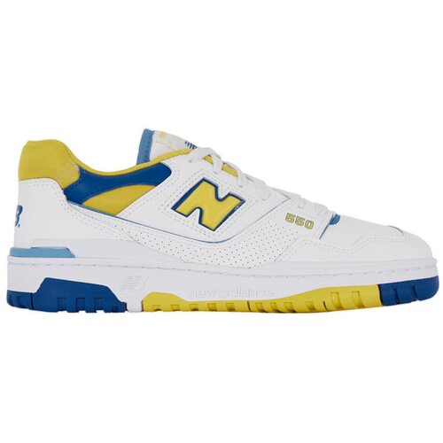New Balance Modne superge Baskets 550 blanc avec accents jaunes Bela Cene