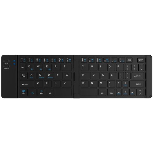 INF Zložljiva 66-tipkovna brezžična tipkovnica, Type-C, Bluetooth/2.4G Black, (5000310602) Slike